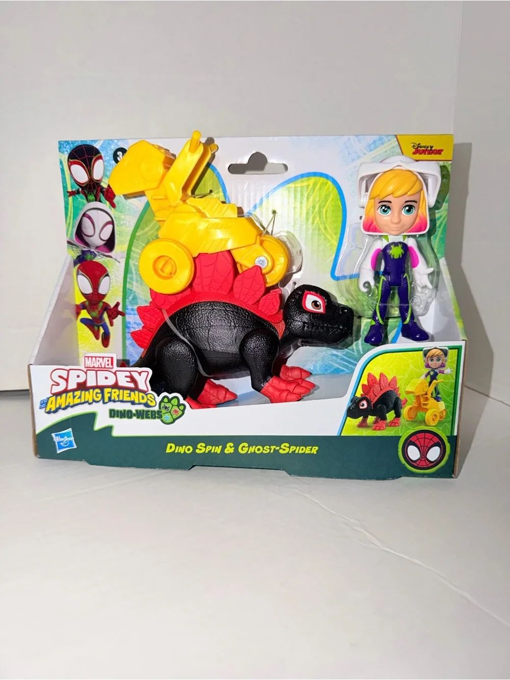 Dino Spin & Ghost-Spider Toy - Yellow & Black